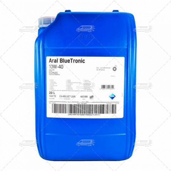 Масло моторное Aral BlueTronic 10W40 / 20л. Німеччина (Напівсинтетичне)